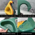 Kitchen Sink Drain Basket Swan Drain Rack - Image 4